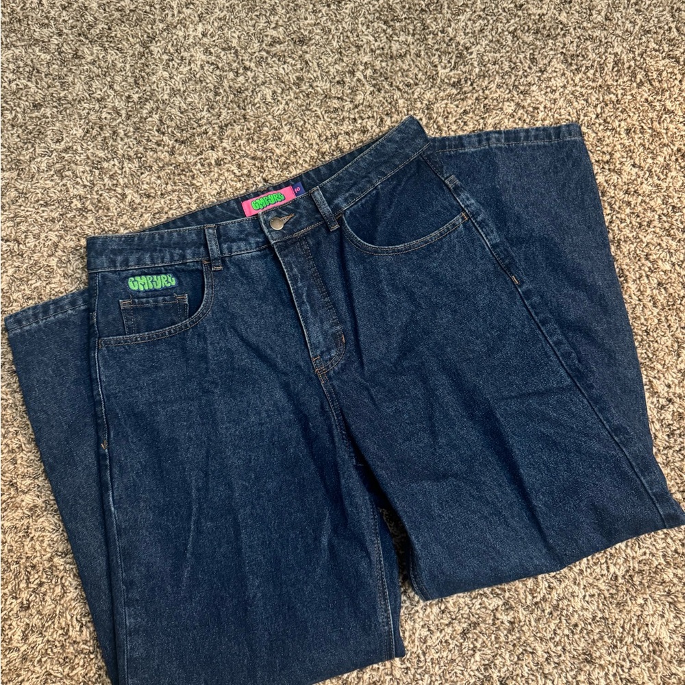Empyre Dark Indigo Wide Leg Jeans